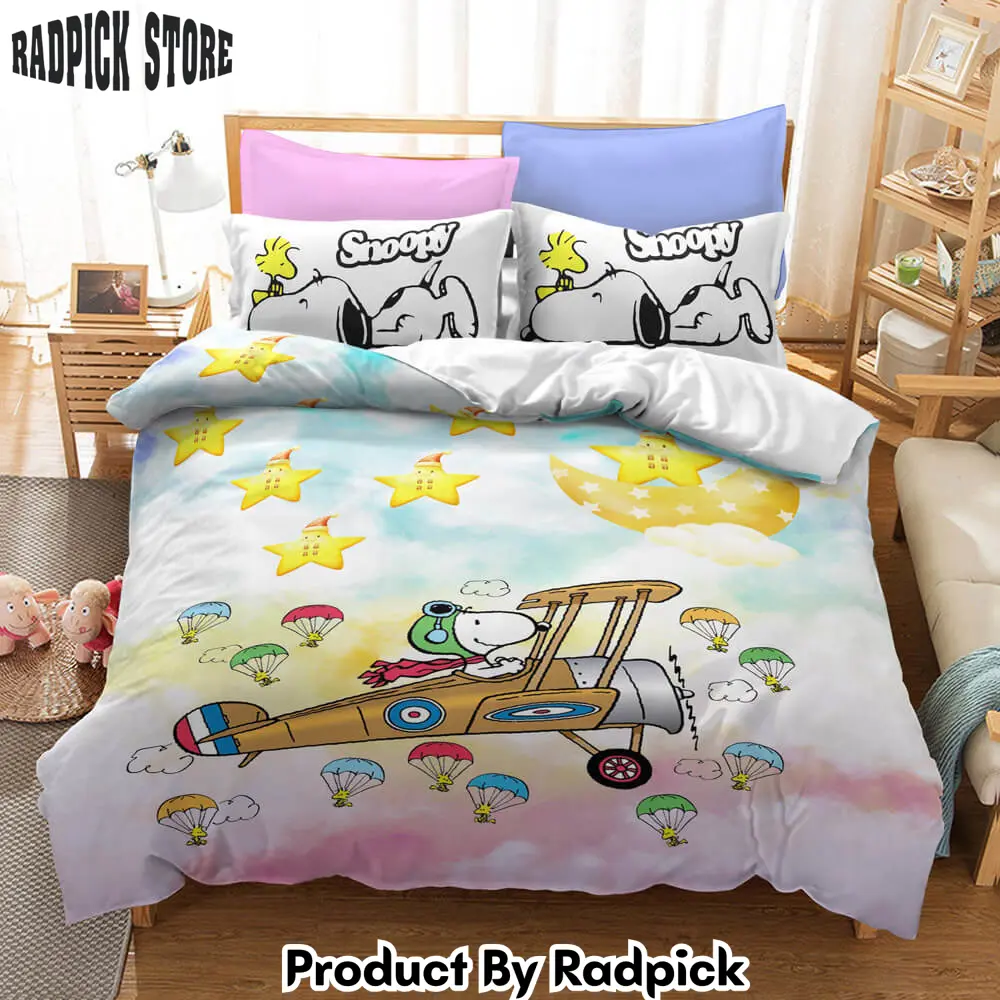 Snoopy cosplay bedding duvet cover halloween sheets bed set  rp0425409
